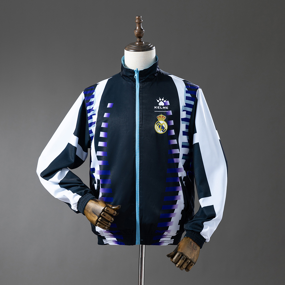 Real Madrid Reversible Jacket Windbreaker - Navy & Sky Blue