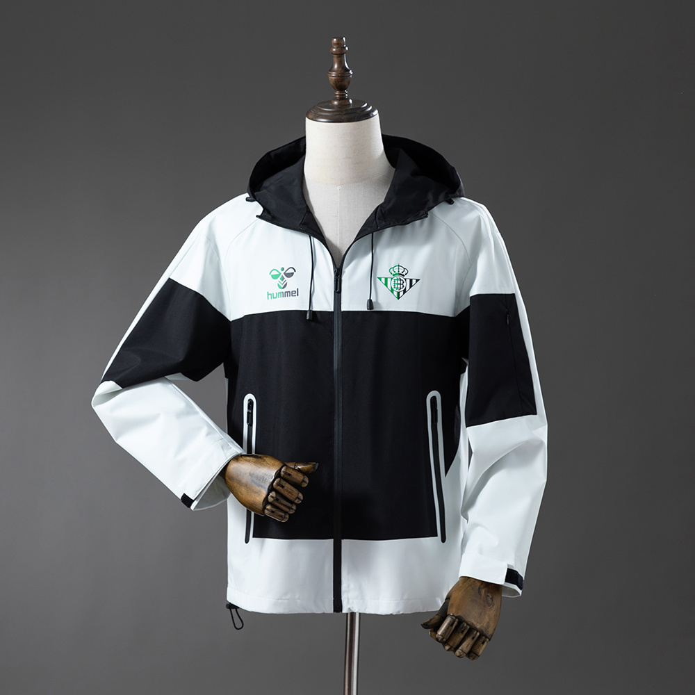 Real Betis Windbreaker - Black & White