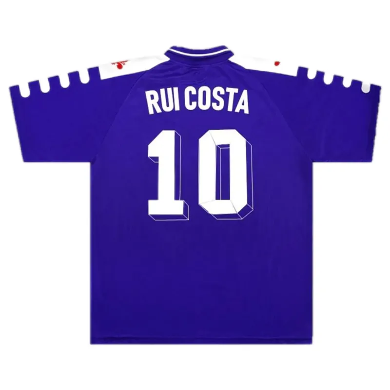 Fiorentina RUI COSTA #10 BATISTUTA #9 Retro 1998/99 Jersey Home
