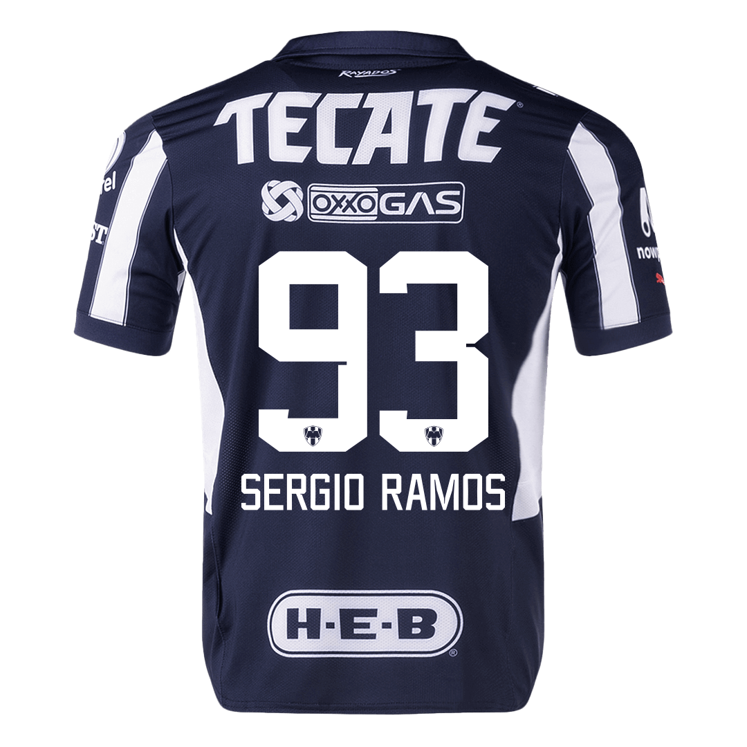 SERGIO RAMOS #93 Authentic Soccer Jersey Monterrey Home Shirt 2024-25