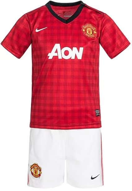 Manchester United 12-13 Home Retro Kid Kits Youth Apparels Jersey