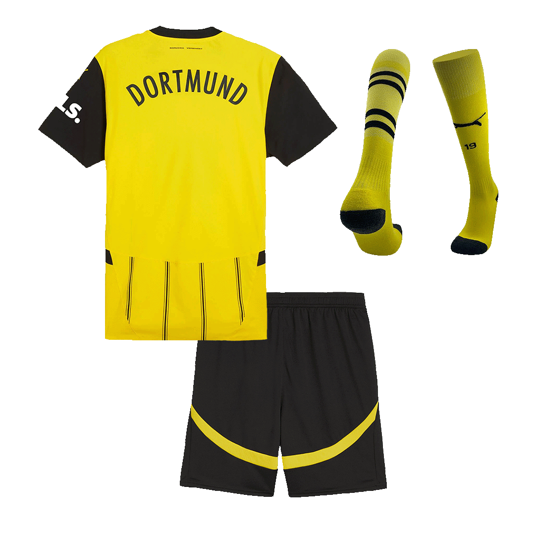 Kids Borussia Dortmund Custom Home Full Soccer Kits 2024-25