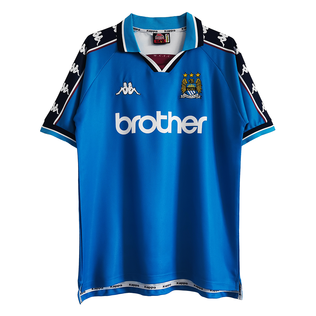 Manchester City Retro Jersey Home Soccer Shirt 1997-99