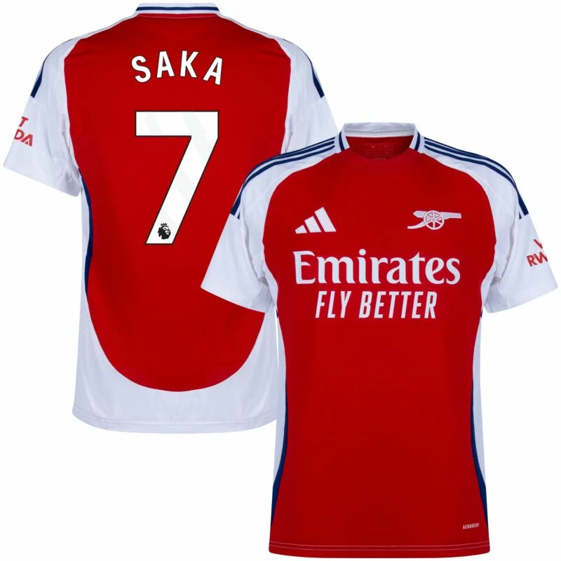 Arsenal Home Saka 7 Shirt 2024-2025 Player version Size：S-XXL