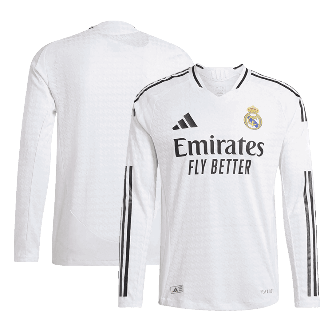 2024-25 Real Madrid Home Long Sleeve Jersey Player Version