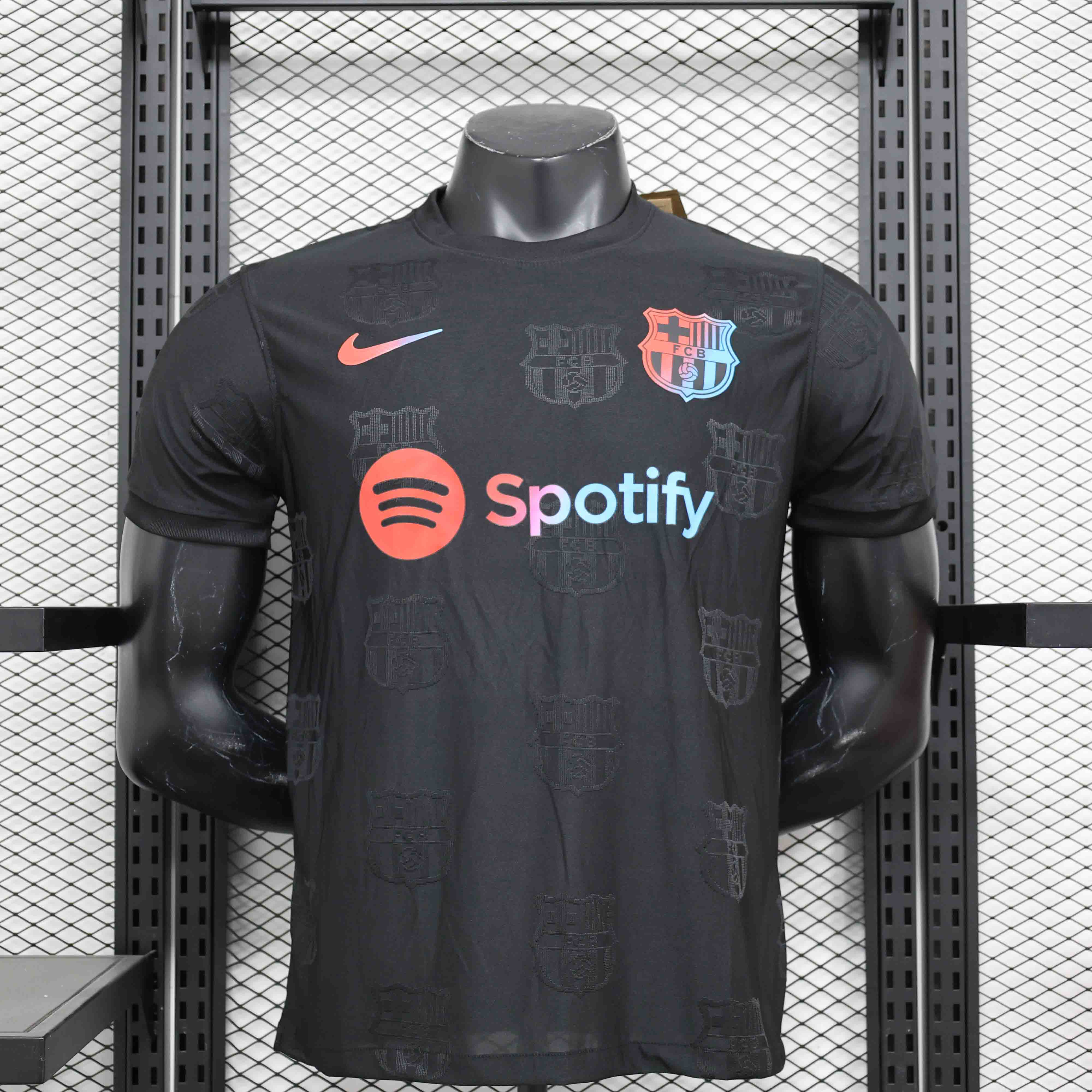 Spotify Barcelona 2024-25 black Player Version Soccer Jersey