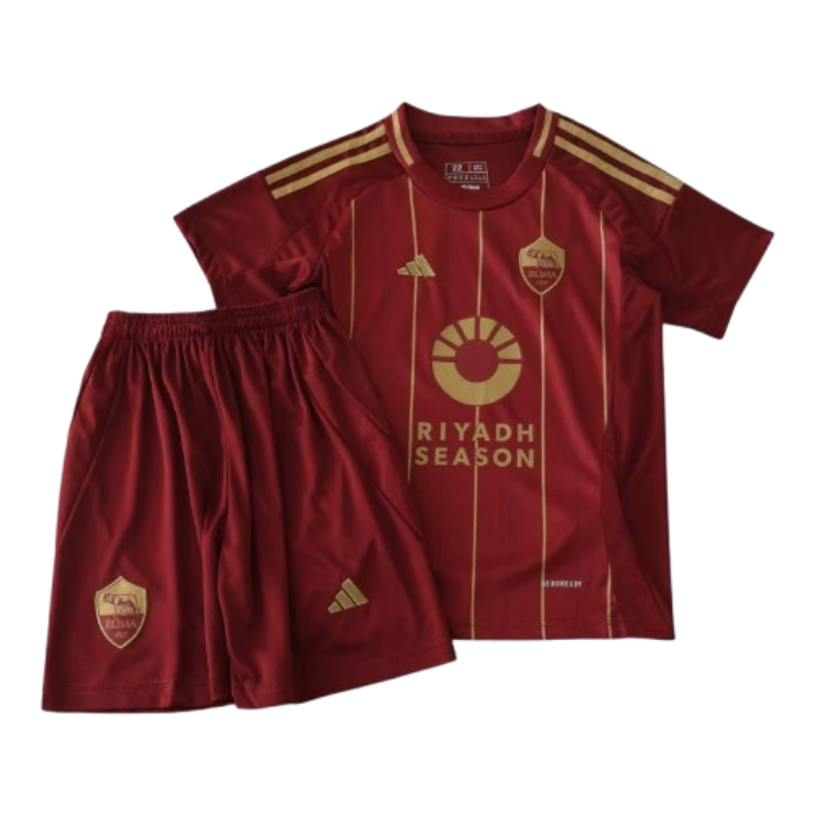 24-25 AS Roma Home Kids Kit Jersey+Shorts