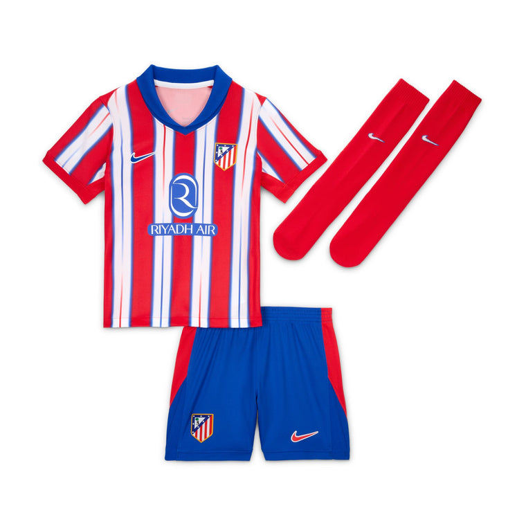 Kids Nike Atletico Madrid Custom Home Full Soccer Kits 2024-25