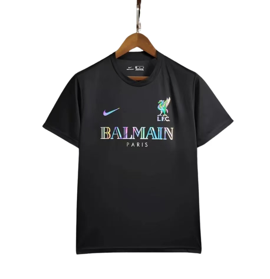 BALMAIN 24-25 Liverpool Black Training Suit Football Jersey