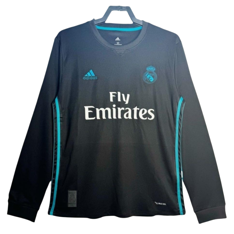 Cristiano Ronaldo #7 Real Madrid Retro Away Jersey Long sleeve Shirt 2017-18