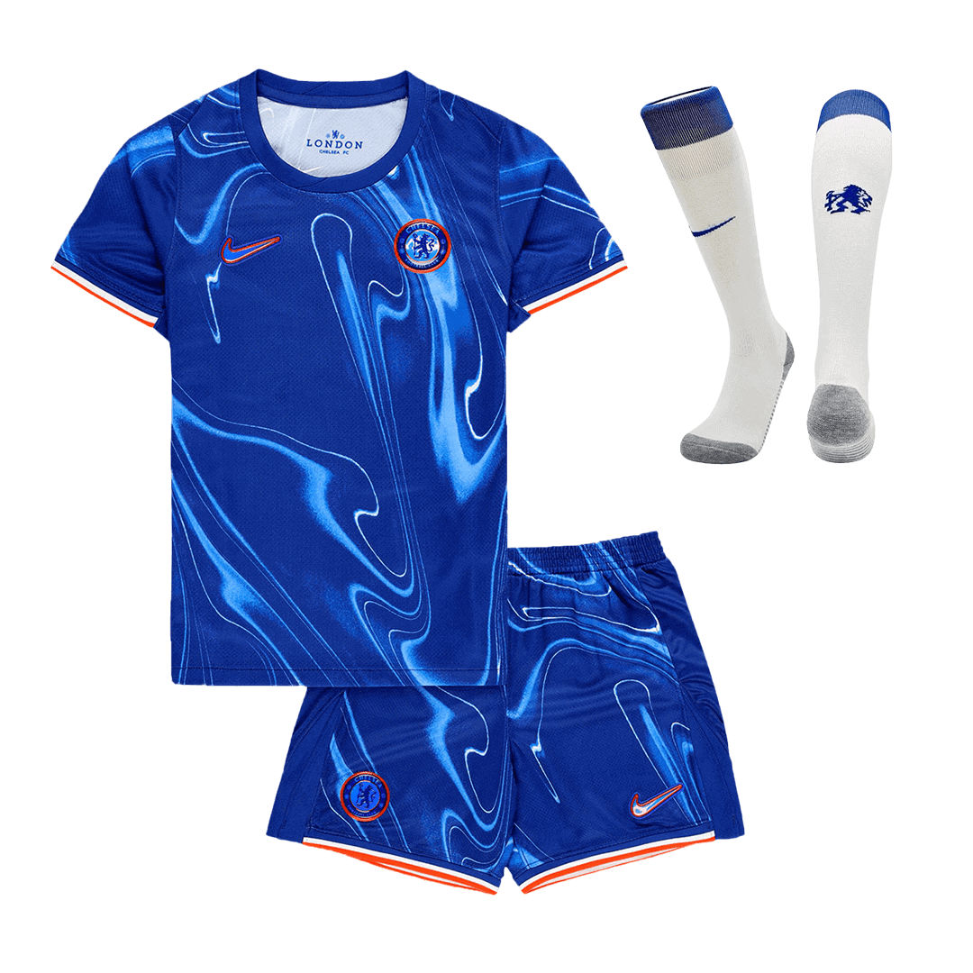 Kids Chelsea Custom Home Full Soccer Kits 2024-25
