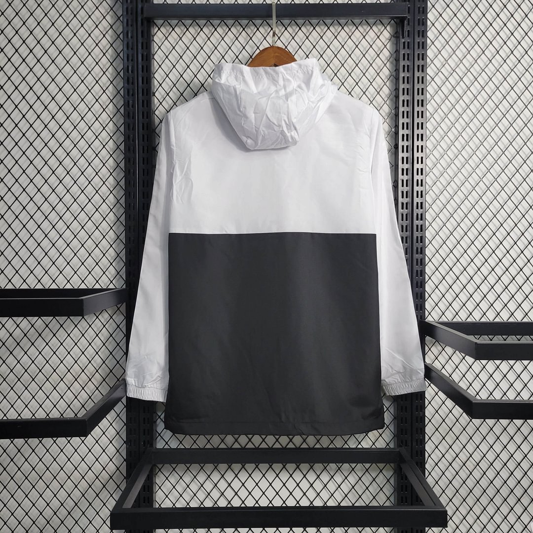 2023/2024 Juventus Windbreaker(White-Black)Football Shirt