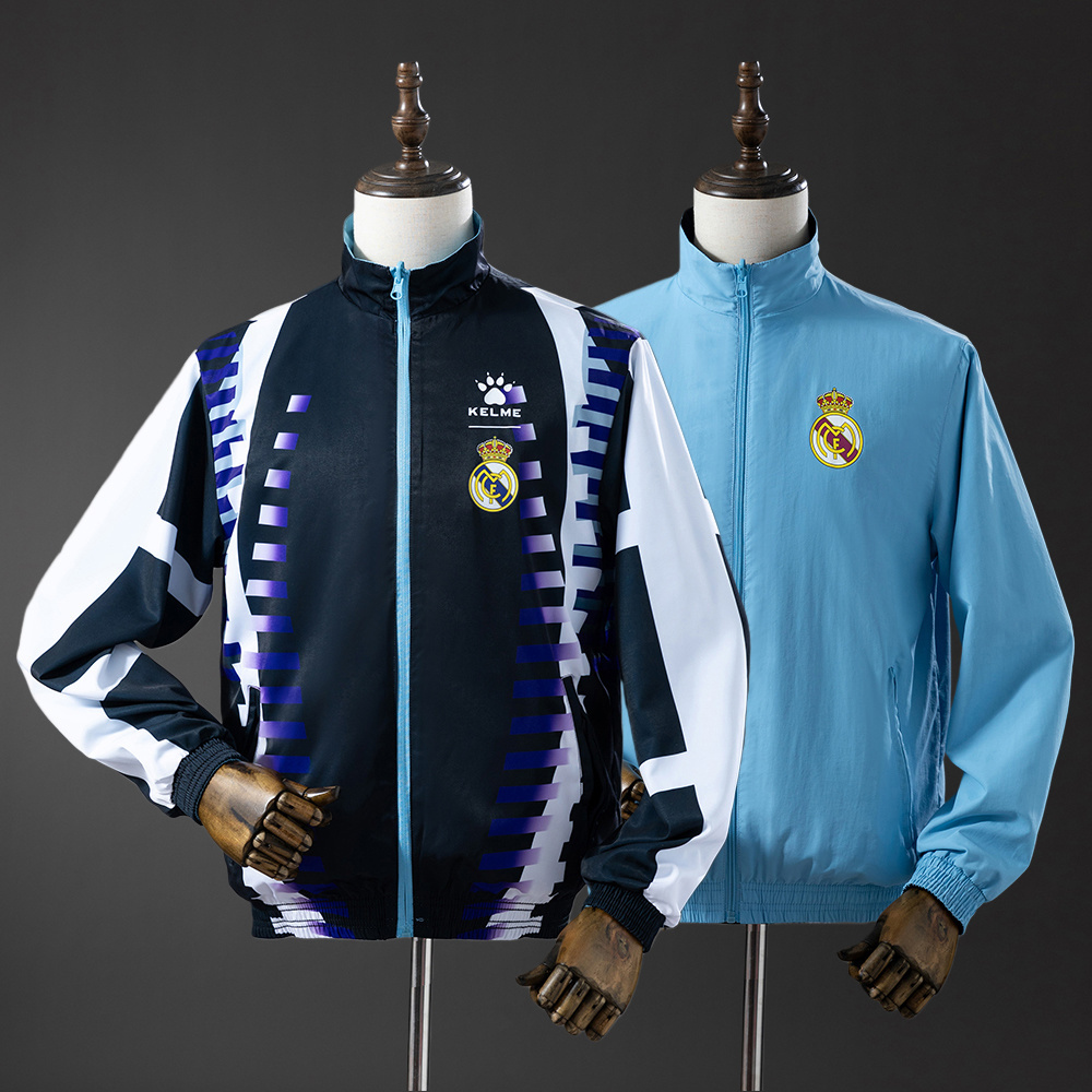 Real Madrid Reversible Jacket Windbreaker - Navy & Sky Blue