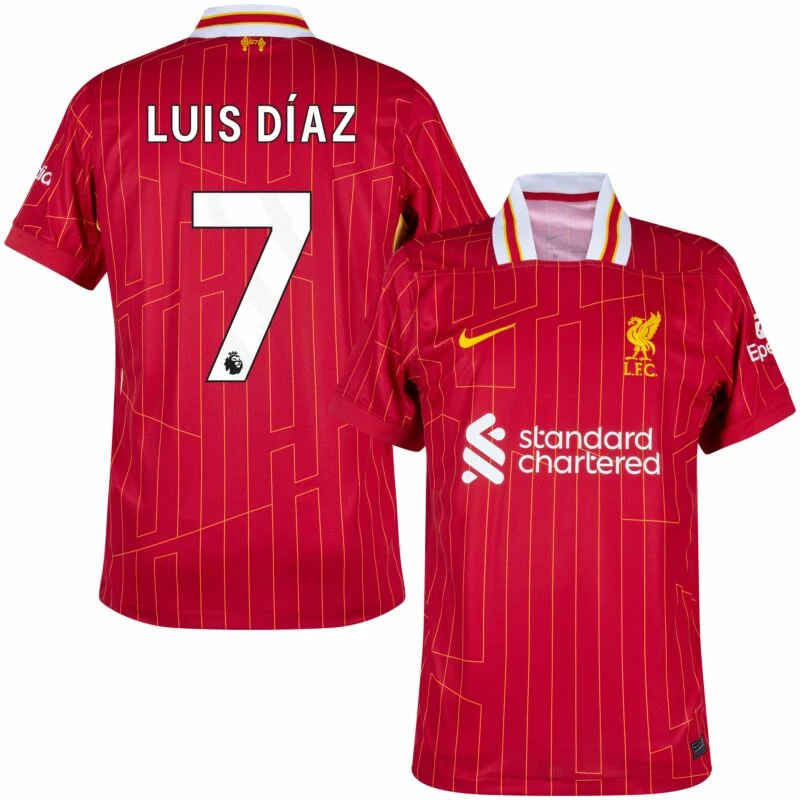 Liverpool Home Luis Díaz 7 Shirt 2024-2025 (Premier League)  Size S-4XL