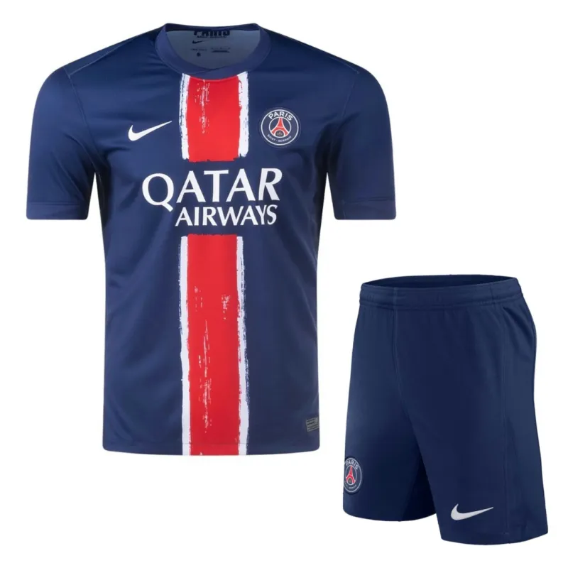 PSG Home Soccer Jersey Kits(Jersey+Shorts) 2024-25