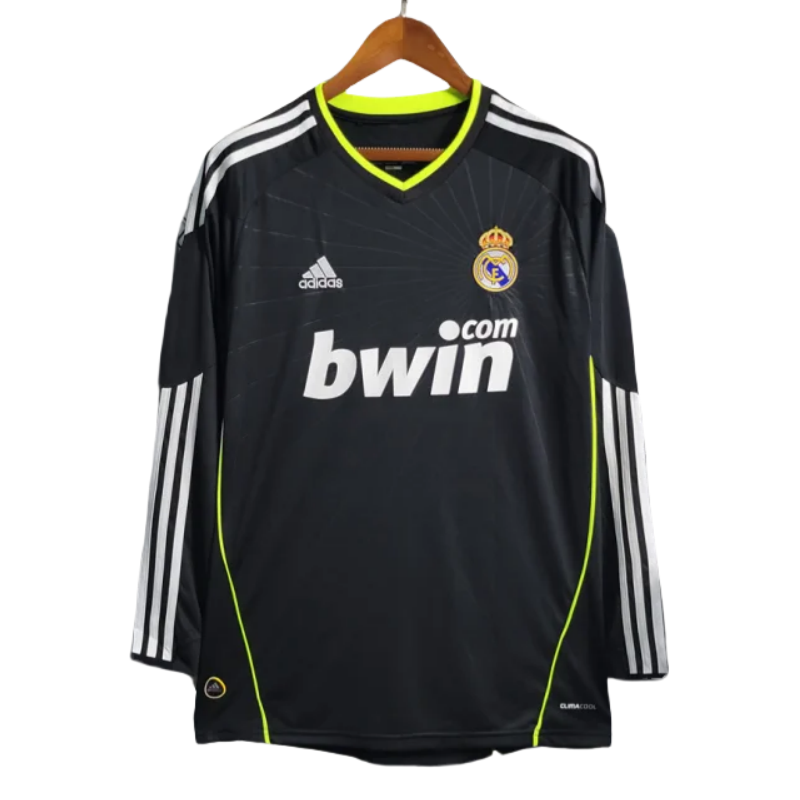Real Madrid Away Retro Jersey Long Sleeve Shirt 10-11