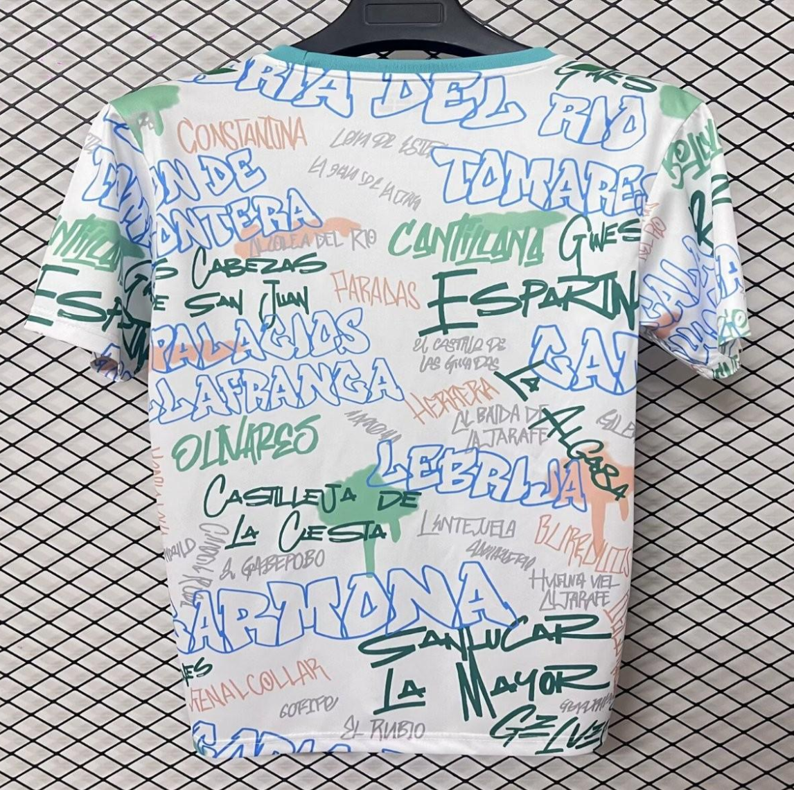 25-26 Real Betis White Graffiti Training Jersey