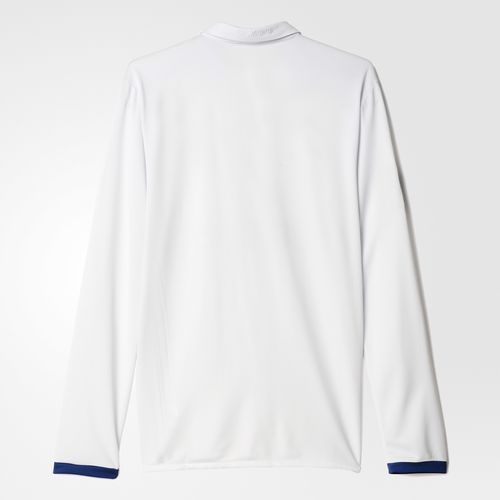 Adidas Real Madrid Retro Long Sleeve Home Jersey White 2016-17