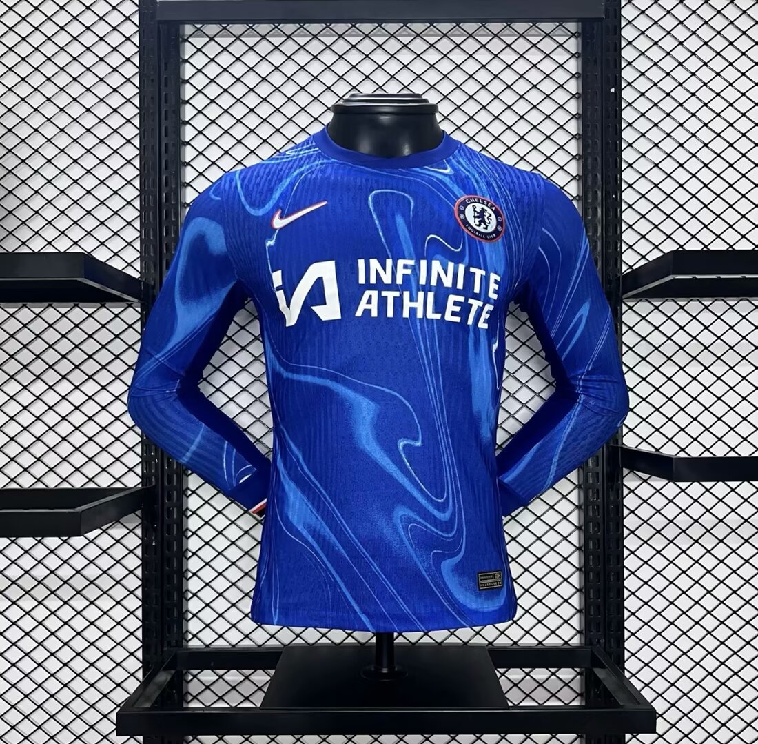 2024-25 Chelsea Club Home Player Version Long Sleeve Football Shirt