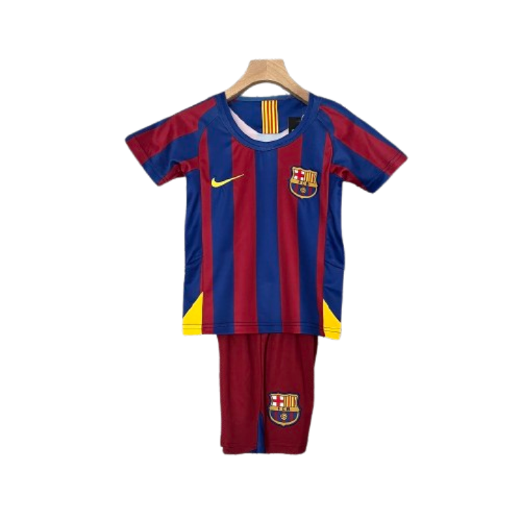 Barcelona 05-06 Home Retro Kids Kits Football Jersey