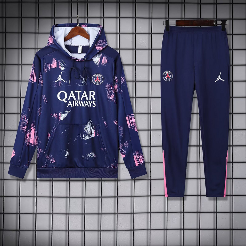 Jordan PSG 2024-25 Hooded Purple Training Tracksuit Kits
