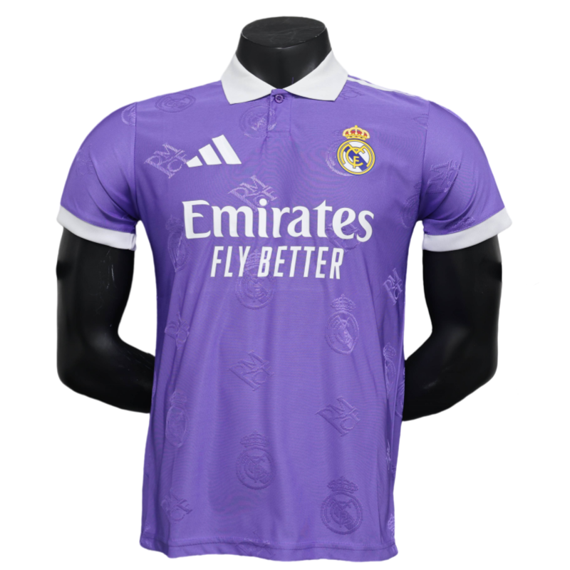 Real Madrid Men's Polo Shirt Purple 25-26