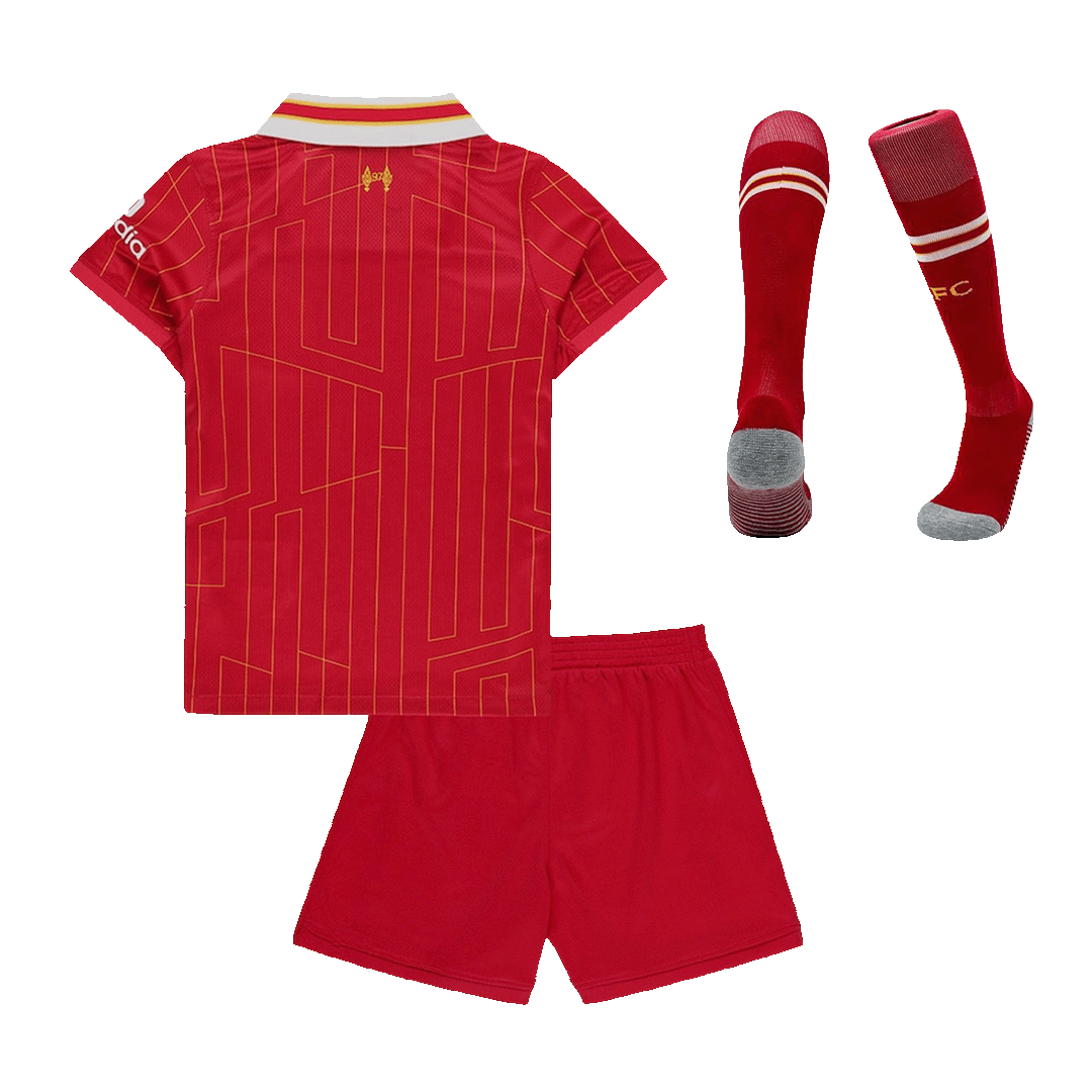 Kids Liverpool Custom Home Full Soccer Kits 2024-25
