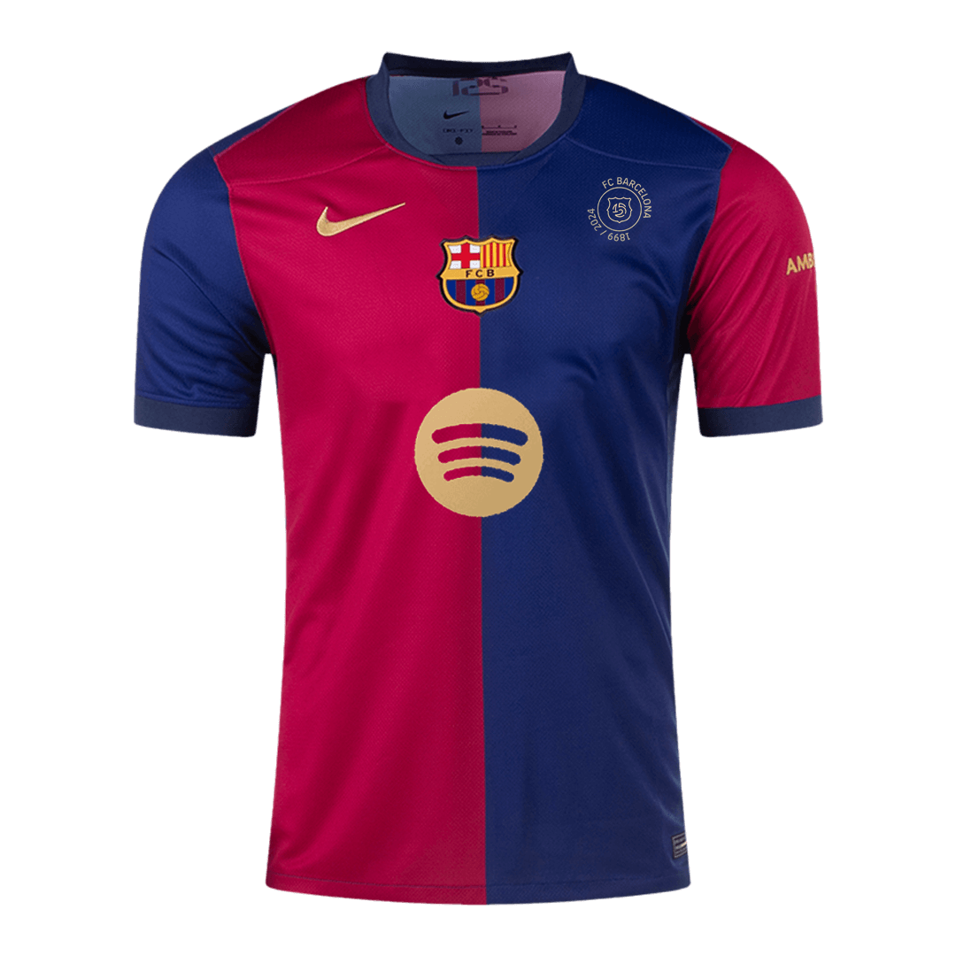 Barcelona Jersey Custom Soccer Jersey Home 2024-25 - 125th Anniversary (Spotify Logo Without Text)