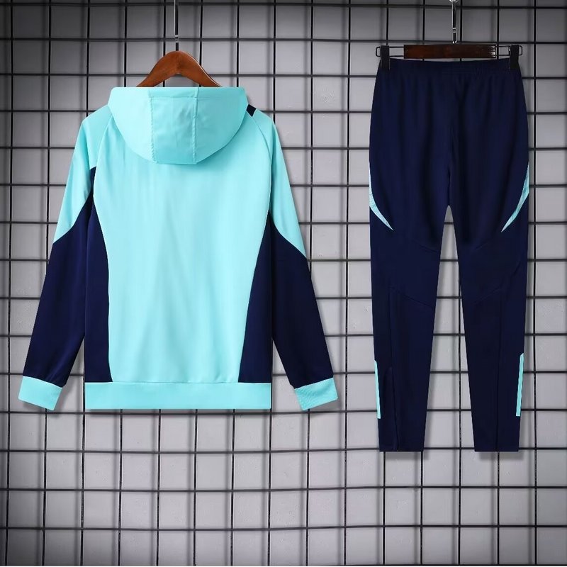 Adidas Arsenal 2024-25 Blue Hooded Training Tracksuit Kits