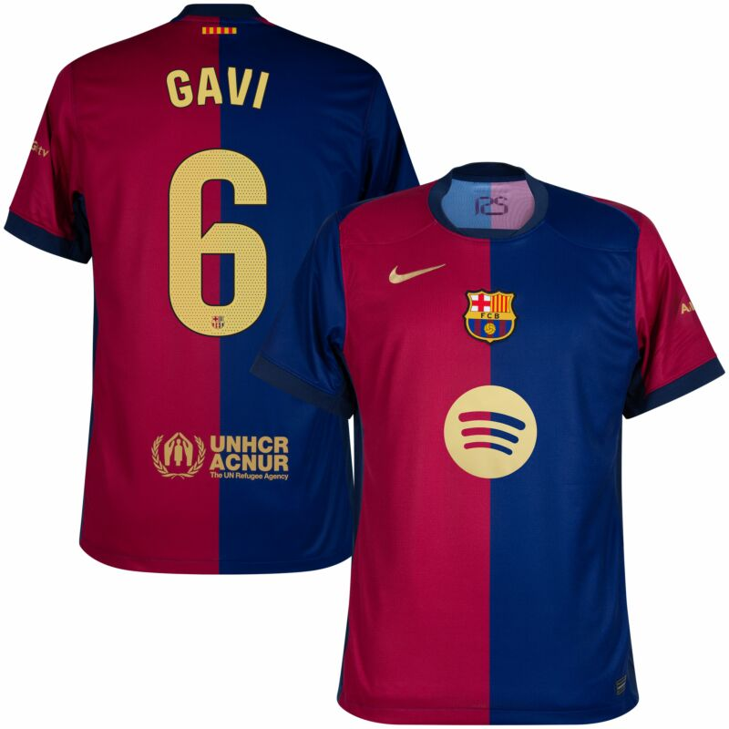 Barcelona Home Gavi 6 Shirt 2024-2025 (La Liga)  S-4XL