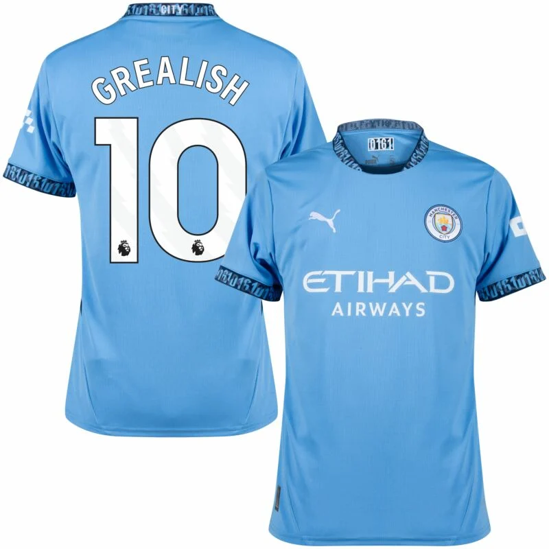 Manchester City Home Grealish 10 Shirt 2024-2025 Player version Size：S-XXL