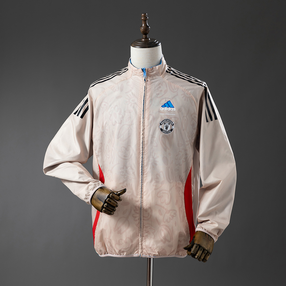 Manchester United Reversible Jacket Windbreaker - Beige & Blue