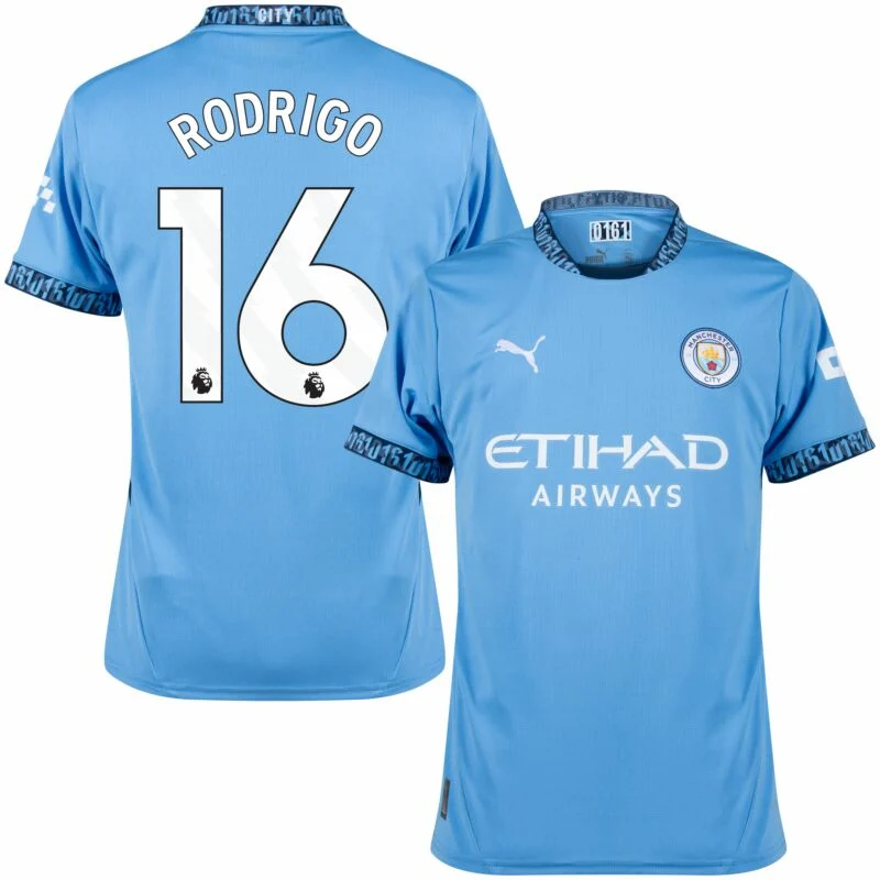 Manchester City Home Rodrigo 16  Shirt 2024-2025 Size：S-4XL