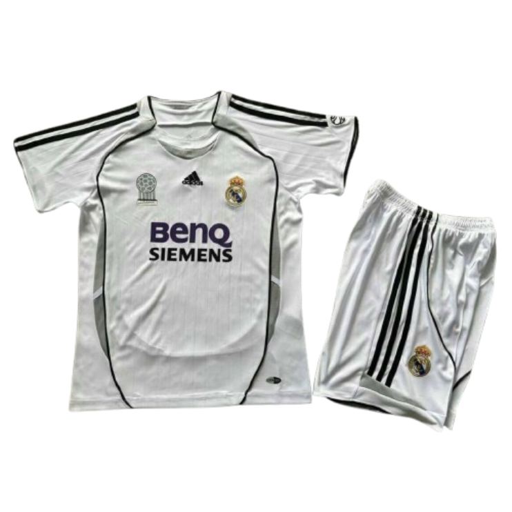 Real Madrid 06-07 Home Retro Kids Kits Youth Apparels Sport Jersey