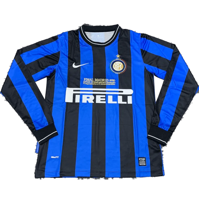 Inter Milan UCL Final 2009/10 Retro Home Long Sleeve Jersey