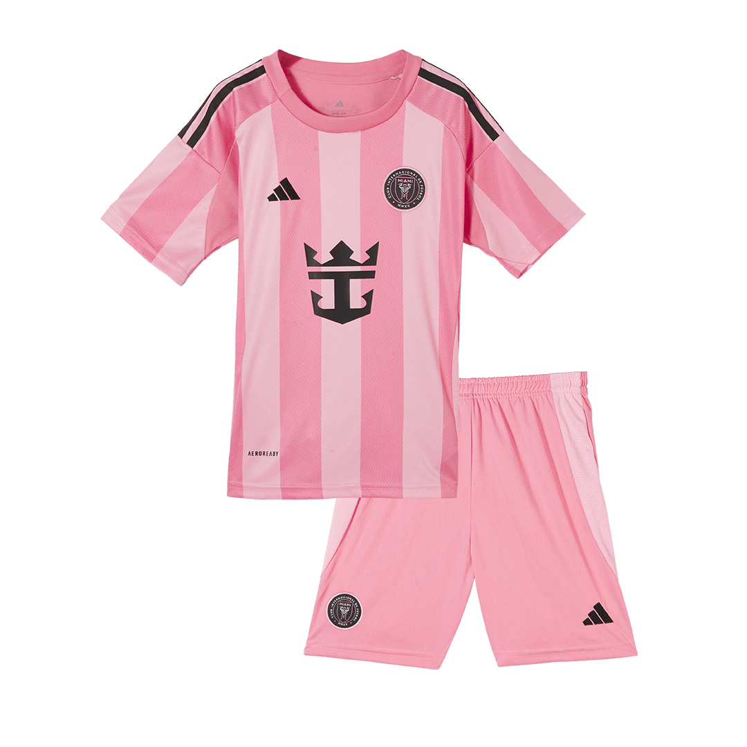 Kids Inter Miami CF Adidas Custom Home Soccer Kits 2025