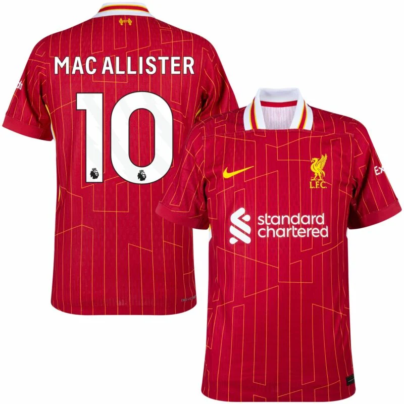 Liverpool  Home Mac Allister 10 Shirt 2024-2025 (Premier League) Player Edition Size：S-2XL