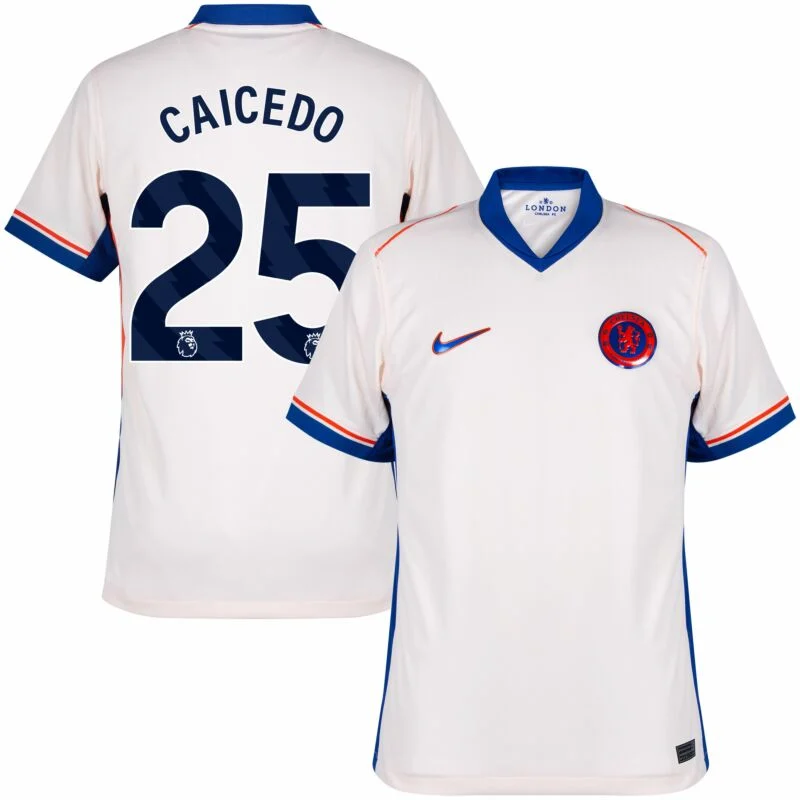 Chelsea Away Caicedo 25 Shirt 2024-2025 Size：S-4XL