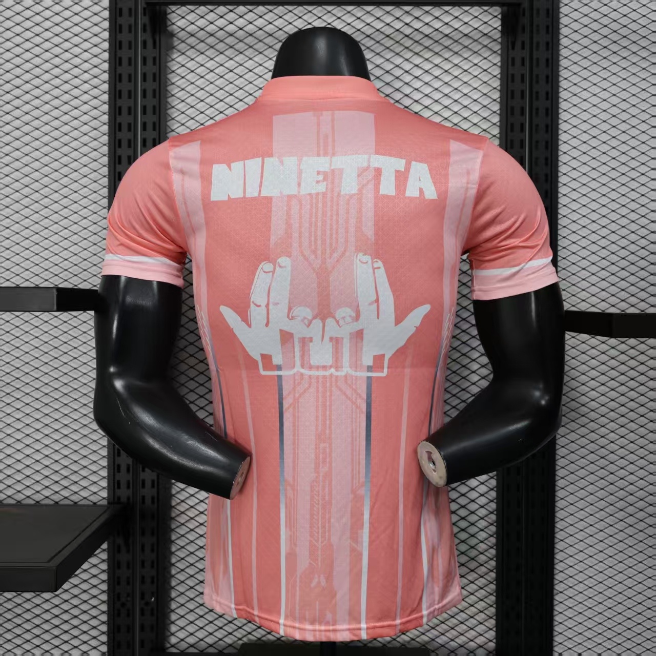 Player Version 25-26 Olympique de Marseille Pink with Geometric Pattern Jersey