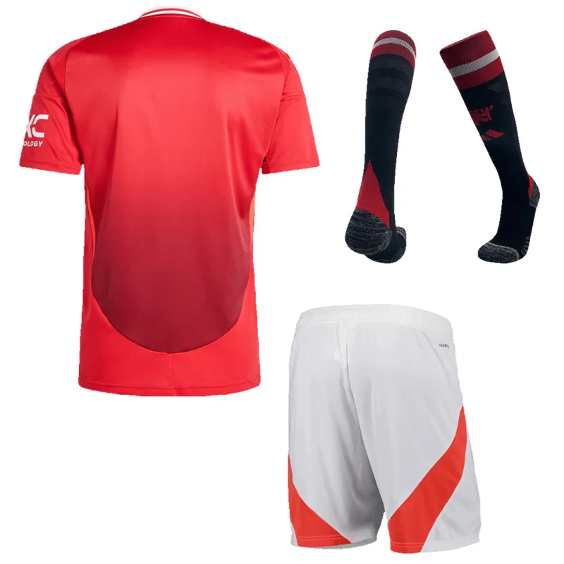 Manchester United 2024/25 Home Full Kit(Jersey+Shorts+Socks)
