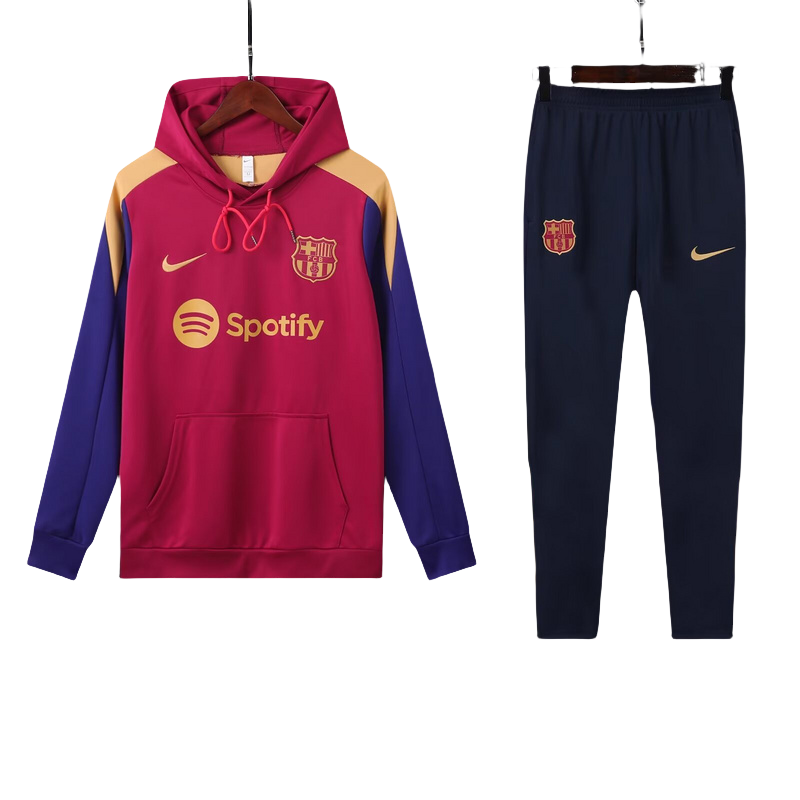 Nike Barcelona 2024-25 Hooded Red Training Tracksuit Kits