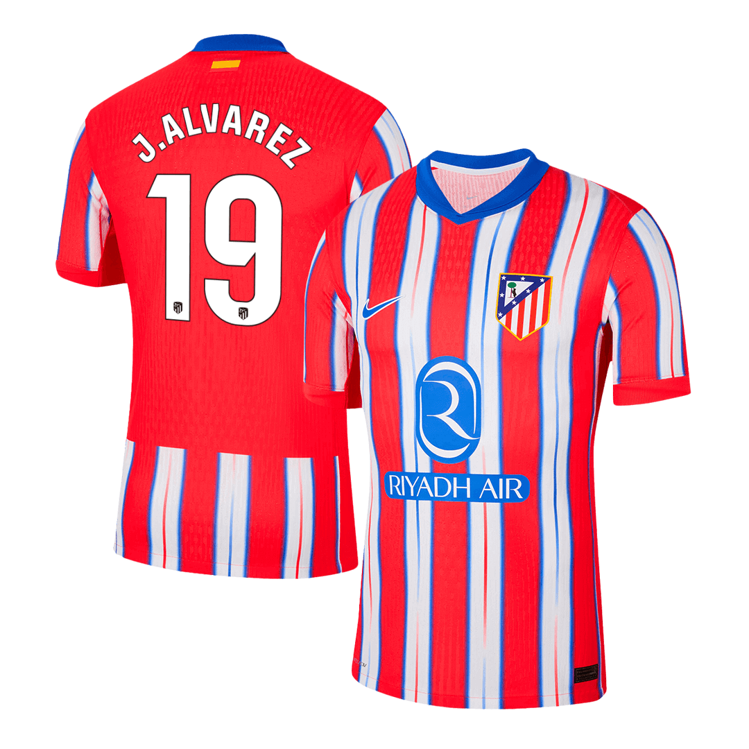 J.ALVAREZ #19 Nike 24-25 Atletico Madrid Home Soccer Jersey Player Edition