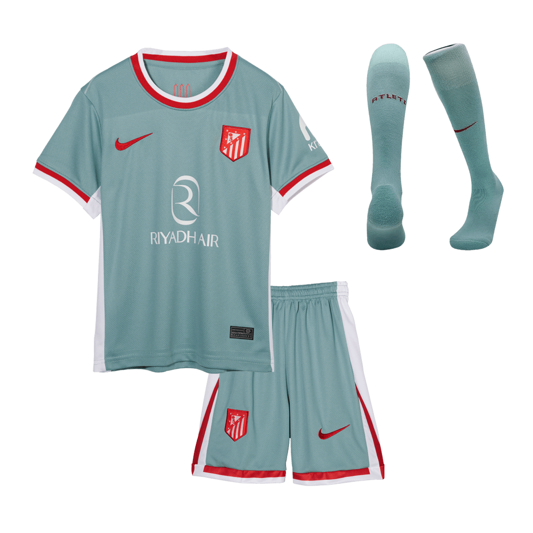 Kids Atletico Madrid Custom Away Full Soccer Kits 2024-25