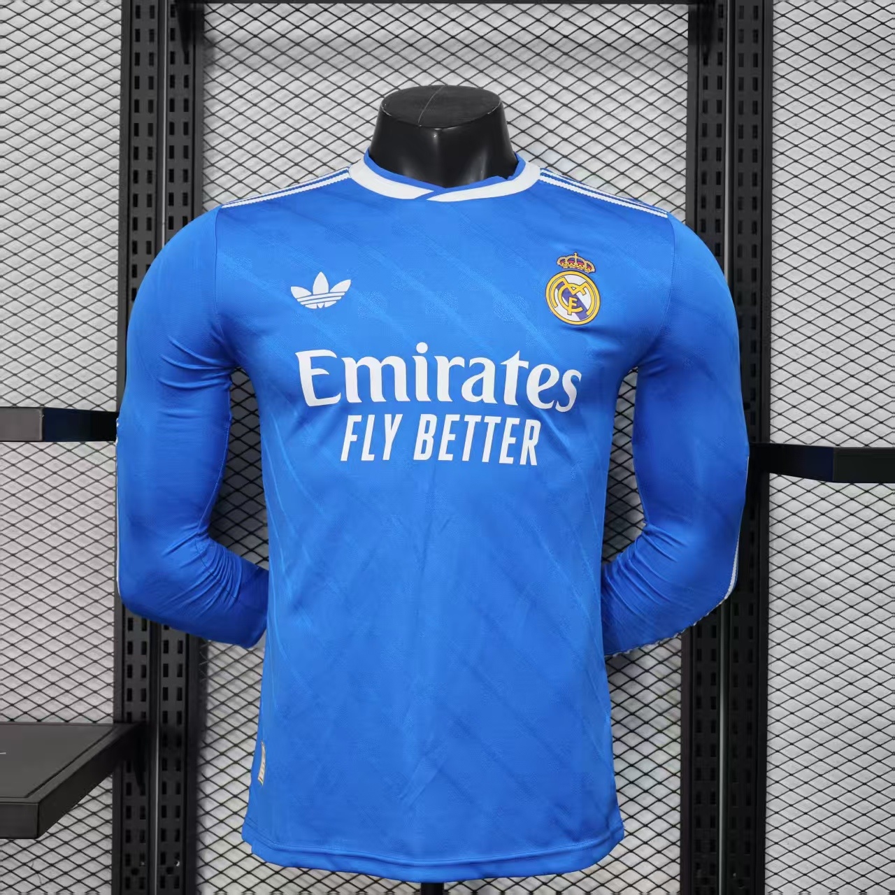Player Version 25-26 Real Madrid Third Blue Long Sleeve Jersey