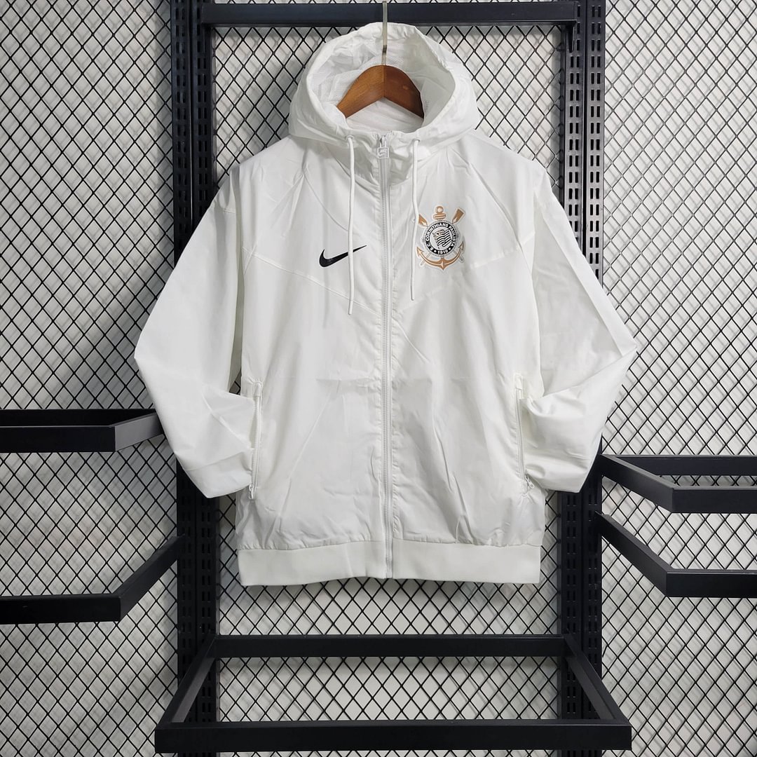 2023/2024 Corinthians Windbreaker White Football Shirt