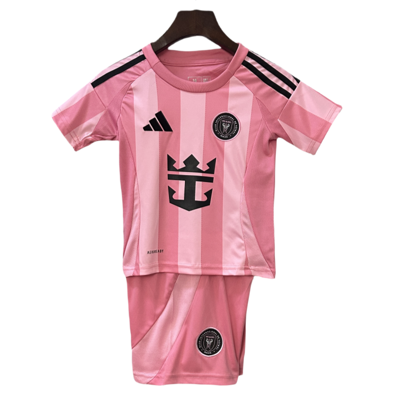 Kids Inter Miami CF Adidas Custom Home Soccer Kits 2025