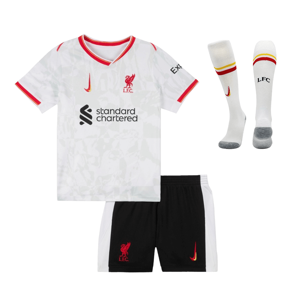 Kids Liverpool Custom Third Away Full Soccer Kits 2024-25