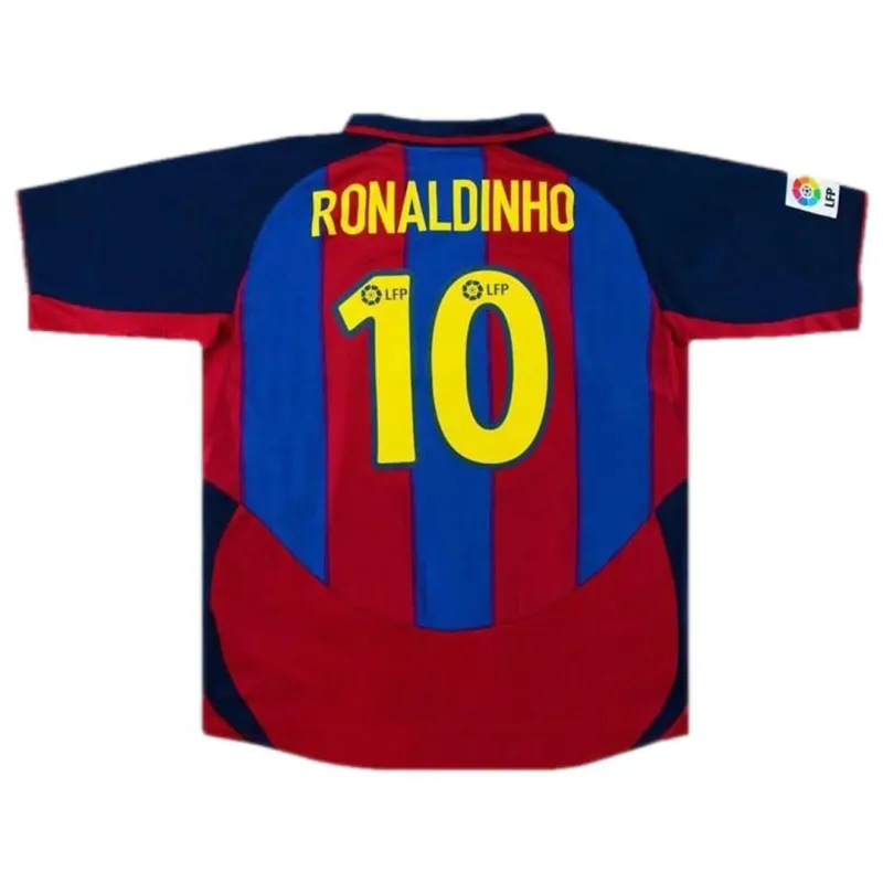 Barcelona Ronaldinho #10 Retro Jersey Home 2003-04