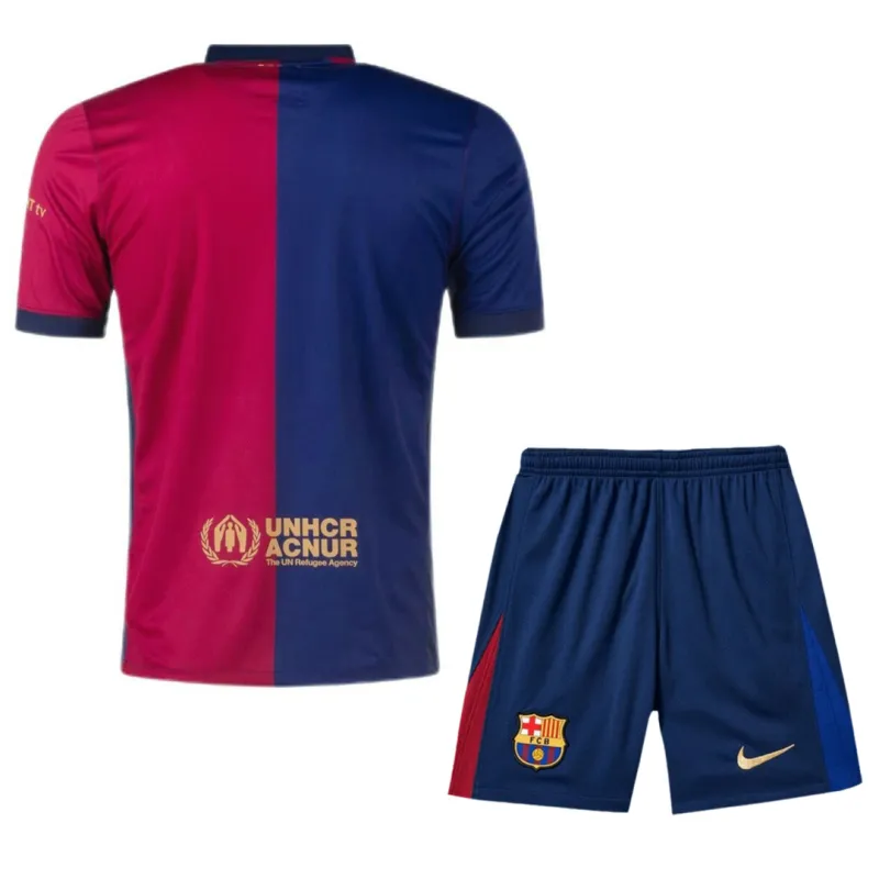 Barcelona Home Adult Kit 2024-25 - Spotify Logo Without Text