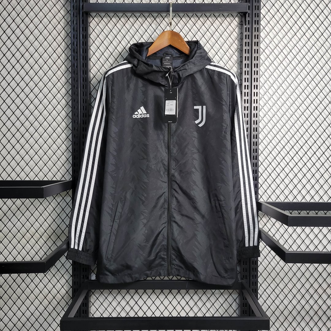 2023/2024 Juventus Windbreaker Black Football Shirt